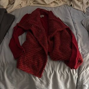 Lucky Brand Red Women's Cardigan Sweater